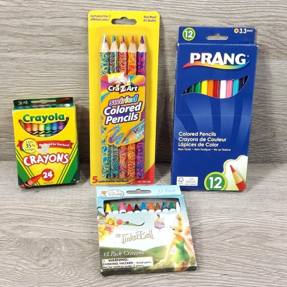 Crayons Set DIY Art & Craft Supply School Supplies Kids Artist Drawing Coloring - Picture 1 of 12